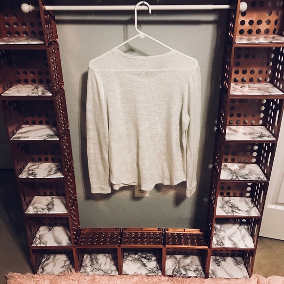 Y2K Cream longsleeve lace shirt target - Picture 3 of 4